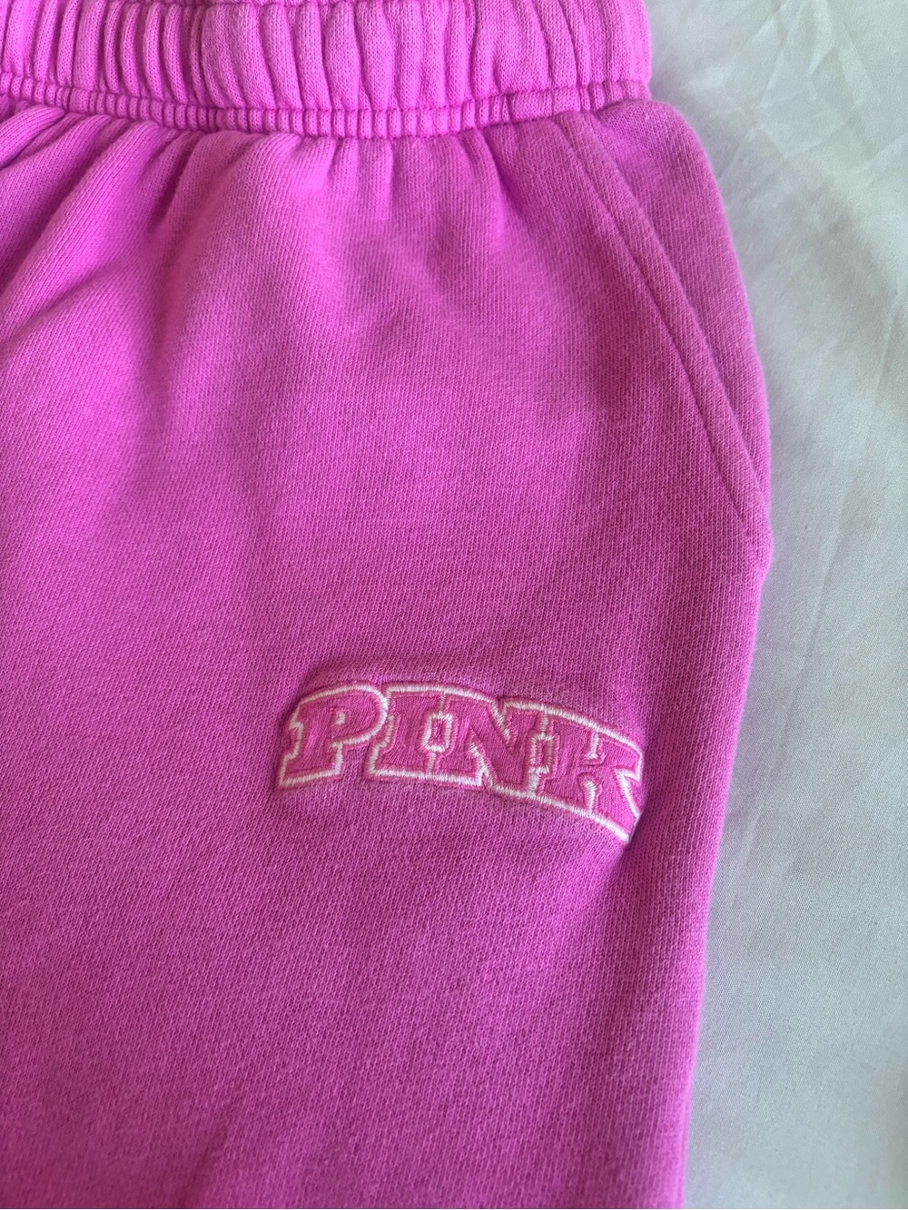 PINK Victoria's Secret Hot Pink Cozy Joggers size L 💗 - Picture 2 of 8
